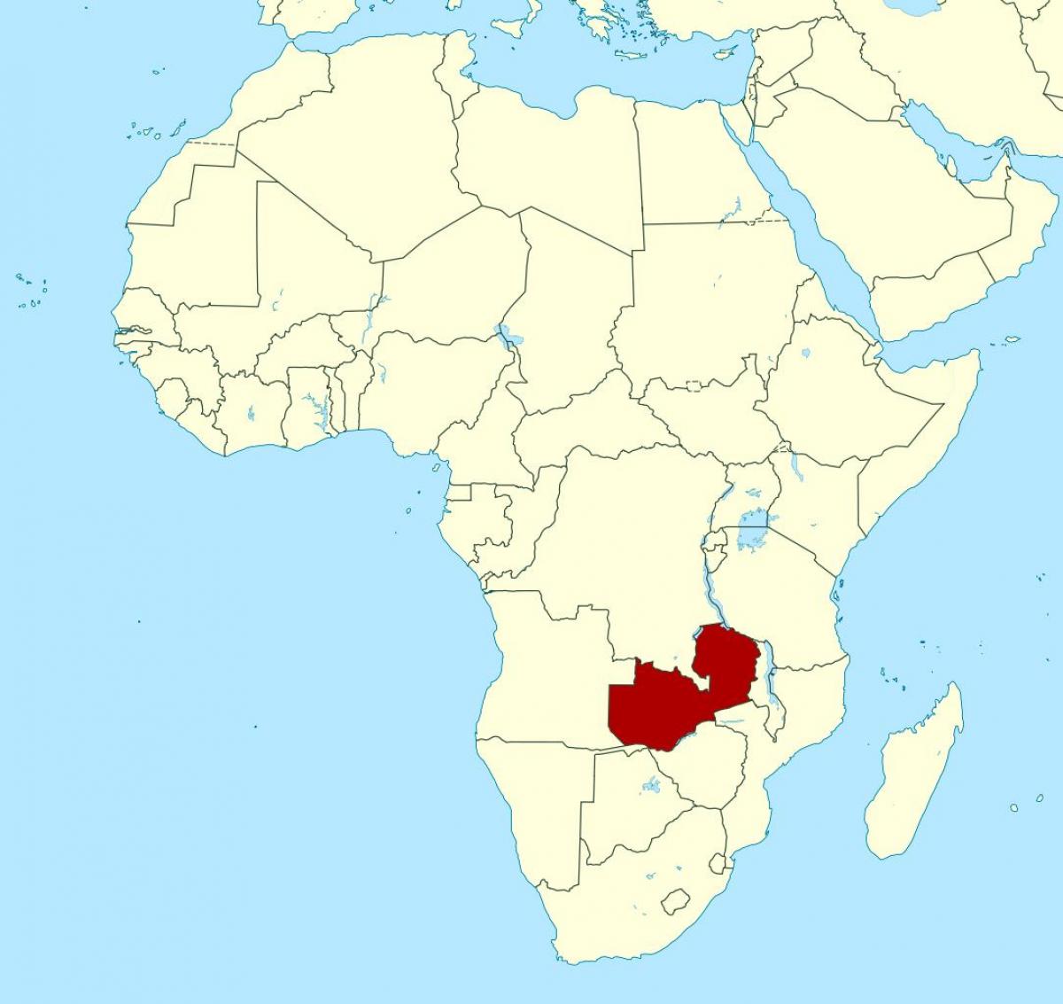 Zambiya haritası dünya üzerindeki konumu 