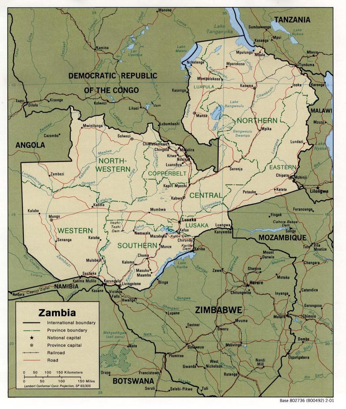 Zambiya fiziksel özellikleri göster