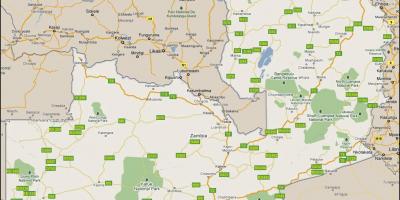 Ayrıntılı Zambiya haritası 