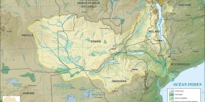 Harita üzerinde Zambia 